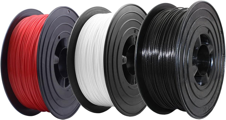 3D Drucker PLA Filament 3x 1kg 1,75mm Made in Germany (Rot, Schwarz, Weiss)