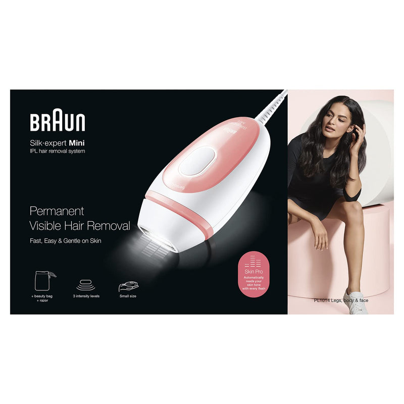 BRAUN EPILATOR PL1014 SILK-EXPERT MINI IPL BLANCO/ROSA MIT KABLE