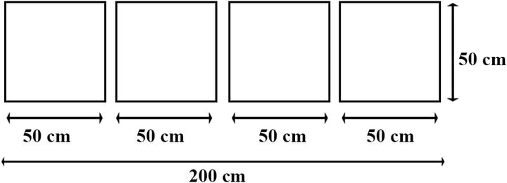 Feeby Bilder 4 Teile Wasserfall Wald 200x50 cm Wohnzimmer Schlafzimmer Büro Flur Küche Wandbilder Mo