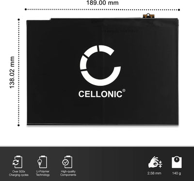 CELLONIC® Ersatz Akku A1547 für iPad Air 2 (A1566 / A1567) 7300mAh + Werkzeug-Set Ersatzakku für Tab