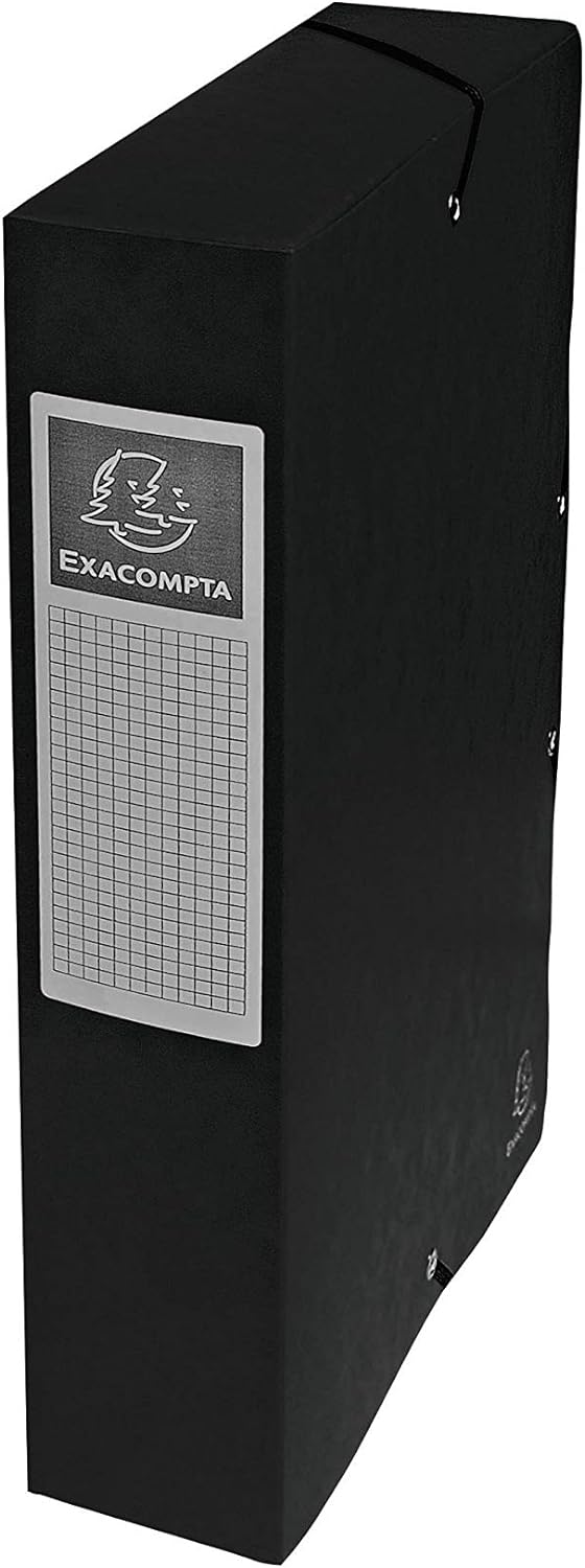 Exacompta 50601E 8er Pack Premium Sammelboxen Aufgebaut mit Gummizug 60 mm breit aus extra starkem C