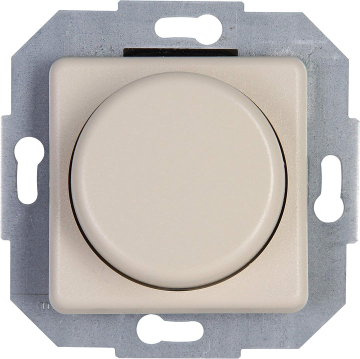 Kopp Europa Creme-weiss, Universal-Dimmer mit Druck-Wechsel-Schalter für LED, Phasenan- und Phasenab