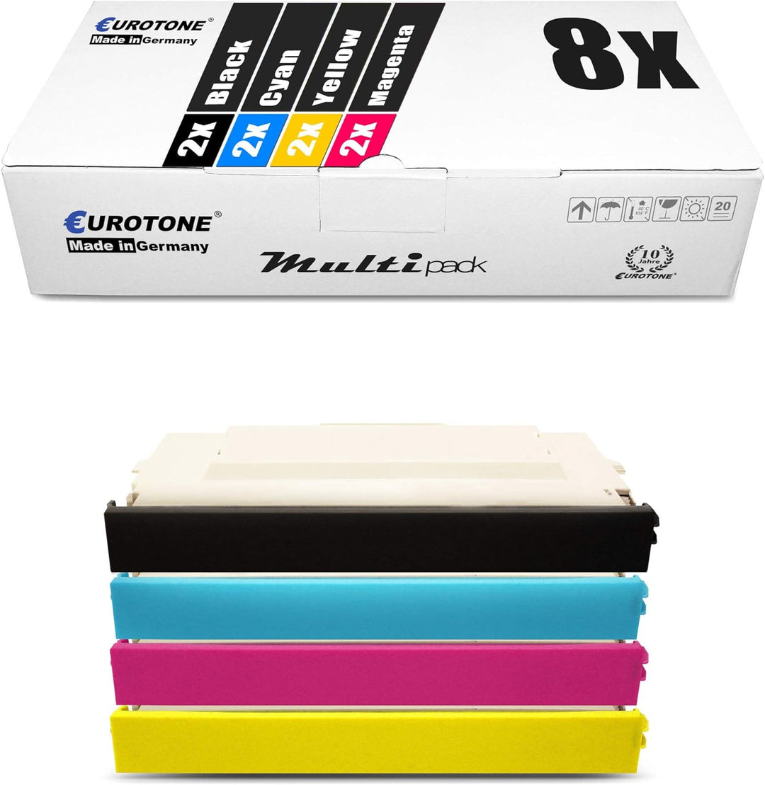 8X Müller Printware Toner für Brother HL 2700 C CN CNLT ersetzt TN-04 Schwarz Blau Rot Gelb Set aus