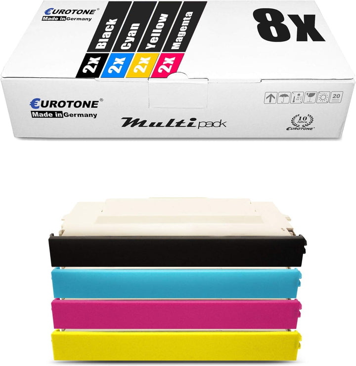 8X Müller Printware Toner für Brother HL 2700 C CN CNLT ersetzt TN-04 Schwarz Blau Rot Gelb Set aus