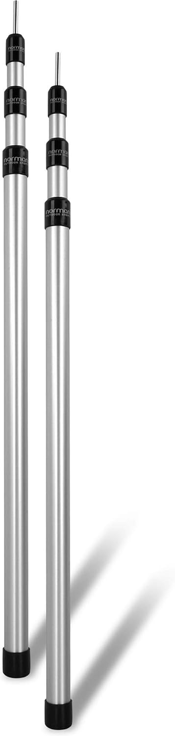 normani Outdoor Sports Aluminum Teleskop Zeltstange Aufstell-Stange Sützstange Verstellbar von 76-18