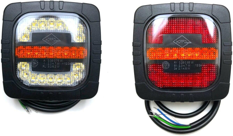 MelTruck® LED Positionsleuchte + Rückleuchte m. Blinker SET für Anhänger Traktor Schlepper