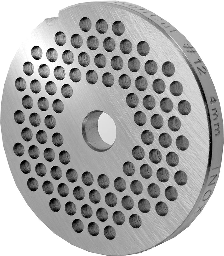 Wolfcut INOX Lochscheibe Gr. 10 & 12-4,0 mm Bohrung - Kompatibel/Ersatz mit Fleischwolf Reber Typ N.