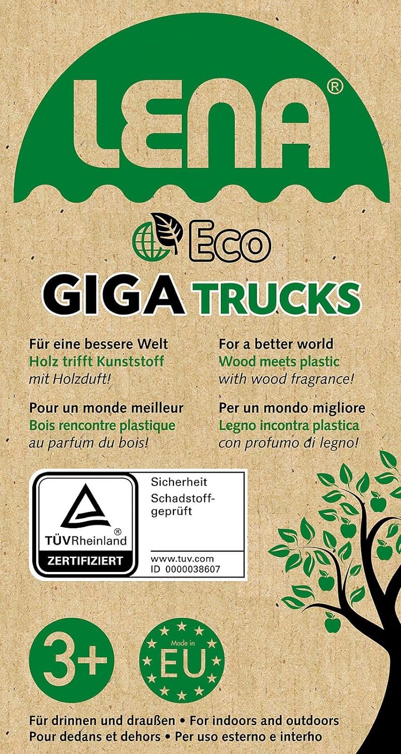Lena 02218 - Eco GIGA Trucks Aufsitz-Schaufellader, Starke Riesen Radlader Bagger zum Draufsitzen, B