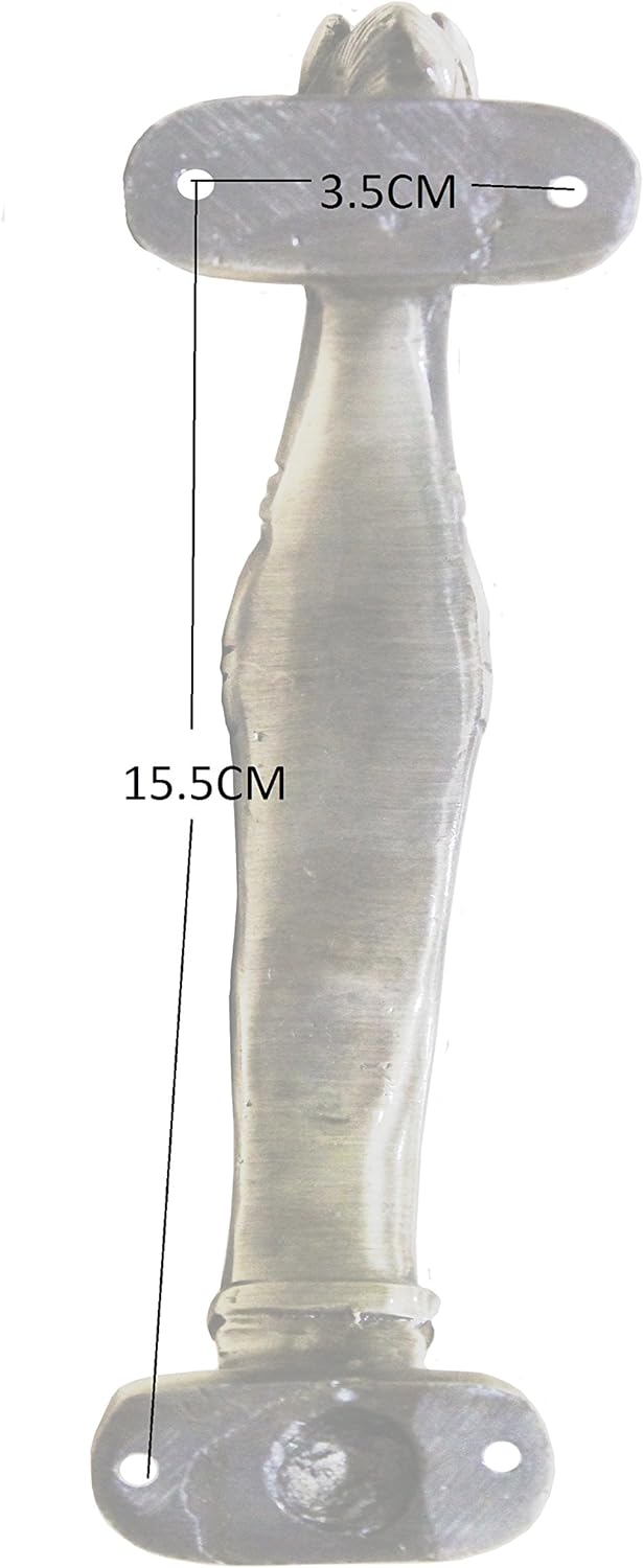ESPLANADE - 19,1 cm grosses Messing-Türgriff-Paar – 2 Stück | Heimdekoration | Türdekoration | Paar