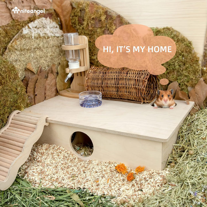 Niteangel Mehrkammer Hamsterhaus Labyrinth - Mehrzimmer-Verstecke und Tunnel-Erkundungsspielzeug für
