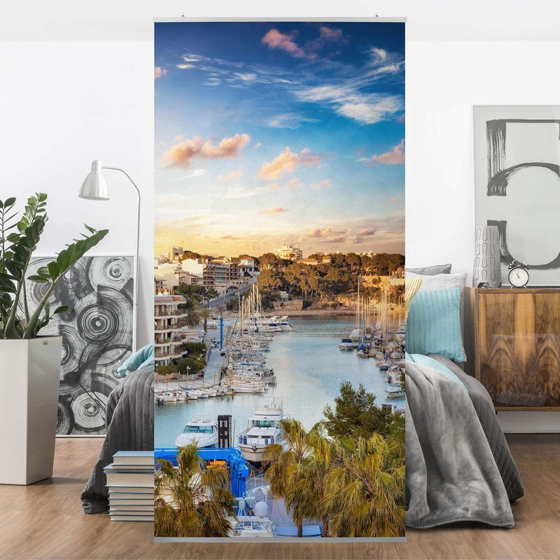 Bilderwelten Raumteiler Sunny Porto Cristo 250x120cm inkl. transparenter Halterung, inkl. transparen