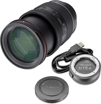 Samyang AF 35-150mm F2,0-2,8 FE für Sony E - All-in-one Zoomobjektiv und Samyang Lens Station für So