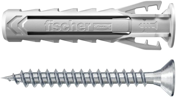 Fischer Propack SX Plus 5 S, 240 Dübel 5 x 25 cm, mit Schraube + SDS-Bohrer, 5 mm, wiederverwendbar,