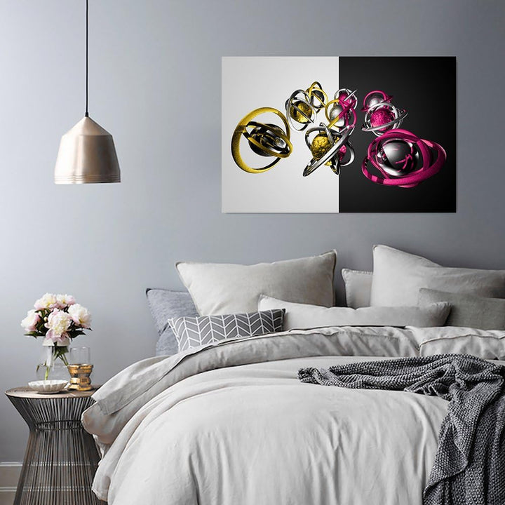 Feeby Frames, Leinwandbild, Bilder, Wand Bild, Wandbilder, Kunstdruck 60x80cm, ABSTRAKTION, MODERN,