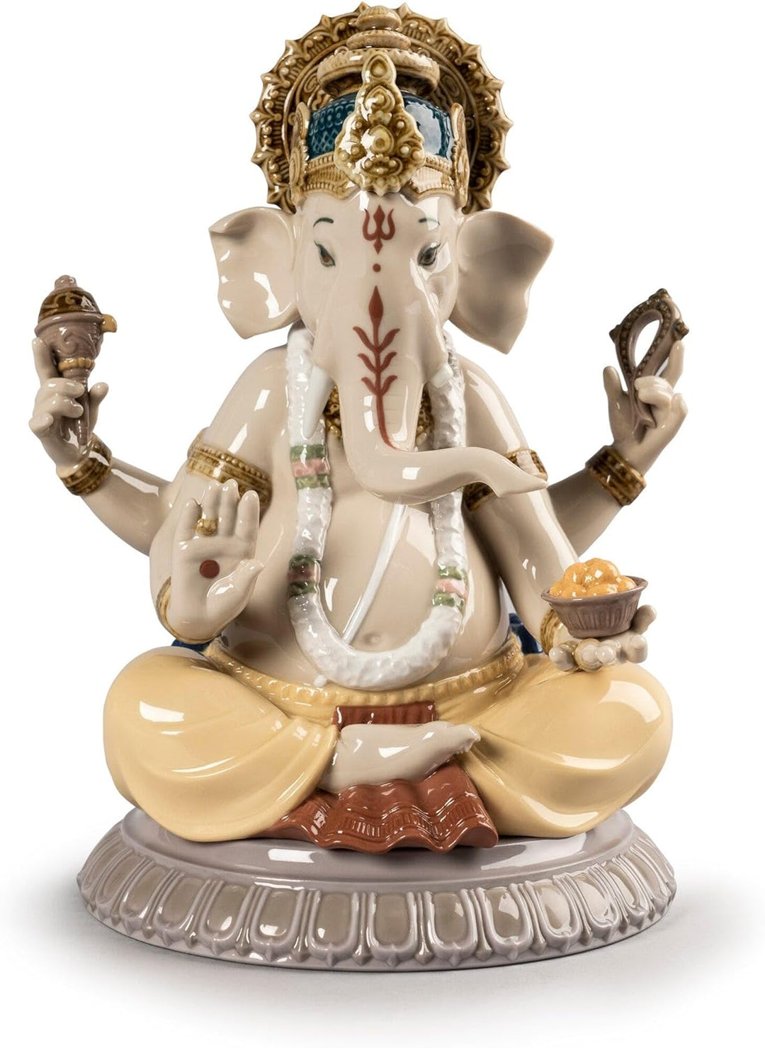 LLADRÓ Lord Ganesha Figurine. Ganesha. Porzellan.