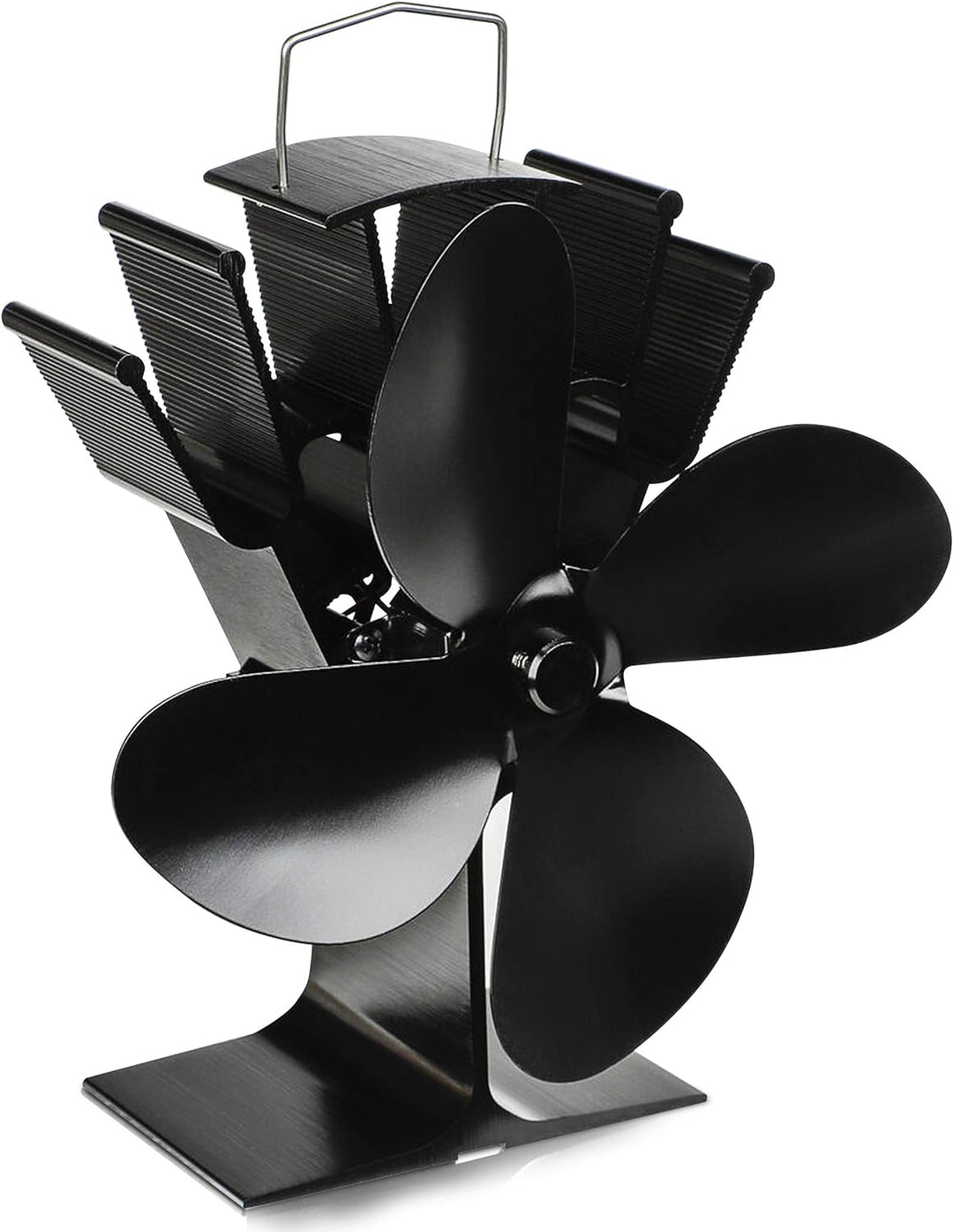 Kaminventilator Ofenventilator Lüfter ohne Strom - 4 Blätter, betrieben durch Wärmeenergie, geräusch