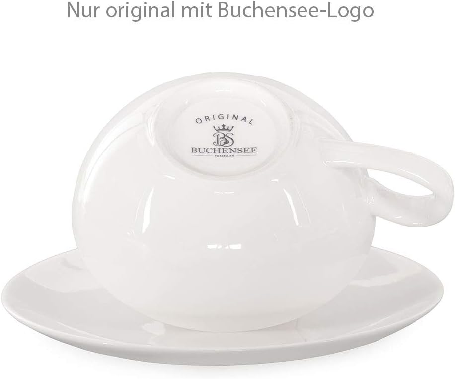 tea4chill Buchensee Tea for One mit Sieb Lena 500ml aus Crystal Bone China Porzellan in fein-cremige
