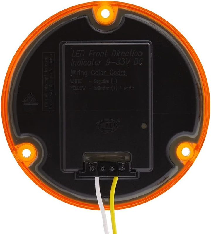 HELLA - Blinkleuchte - LED - Anbau/geschraubt - Lichtscheibenfarbe: gelb - Kabel: 200mm - Stecker: o