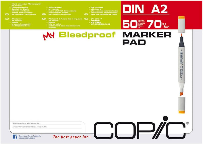 COPIC CZ25003 Markerblock DIN A2, 70 g/qm, 50 Blatt