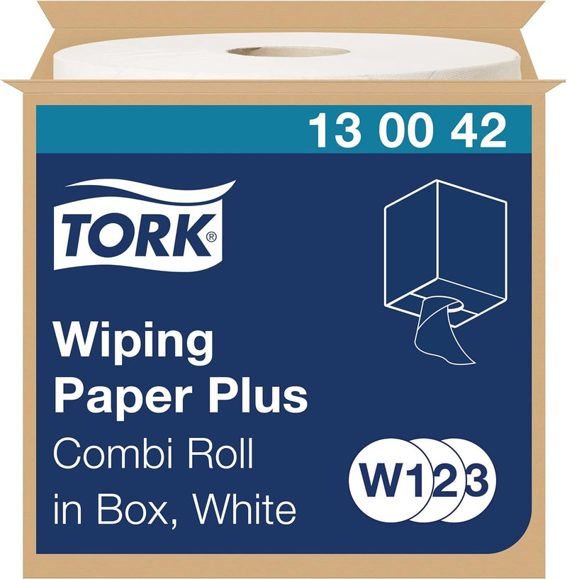 Tork Starke Mehrzweck-Papierwischtücher Weiss W1/2/3, 1 × 750 m Rolle, 130042 1 x 255 m Weiss, 1 x 2