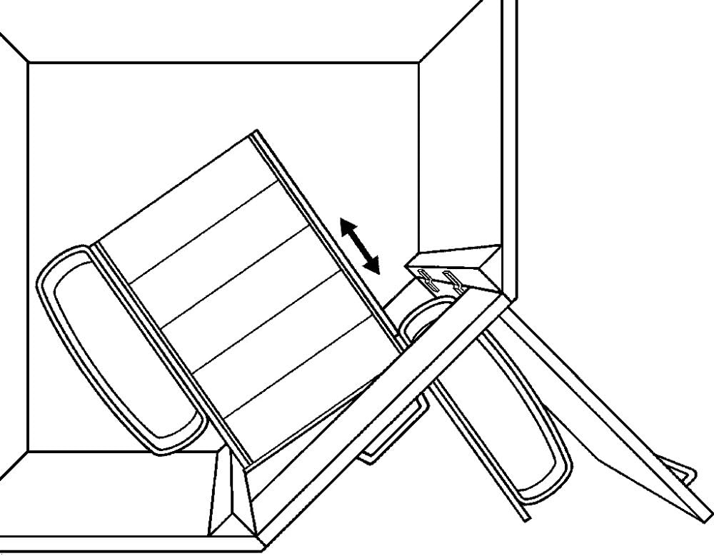 Naber Corner Boy 3 (für Diagonaleckschränke). Abfallsammler, alu grau.