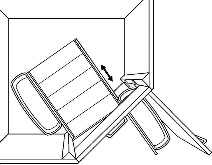 Naber Corner Boy 3 (für Diagonaleckschränke). Abfallsammler, alu grau.