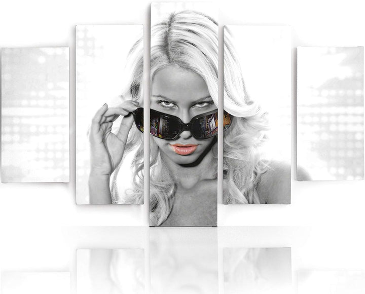 Feeby. Leinwandbild - 5 Teile - Bilder, Wand Bild, Wandbilder, Kunstdruck XXL, 5-Teilig, Typ A, 100x