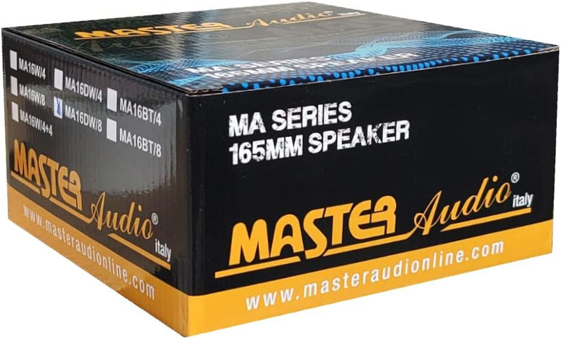 MASTER AUDIO 1 MA16DW/8 MA 16DW/8 professioneller tieftöner 16,5 cm 165 mm 6,5" 150 watt rms und 300