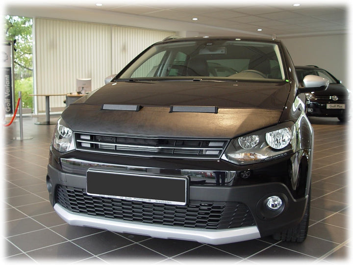 CARBON OPTIK AB-00697 Auto Bra kompatibel mit VW Polo 5 Typ 6R 6C Clean (ohne Emblem) Haubenbra Stei