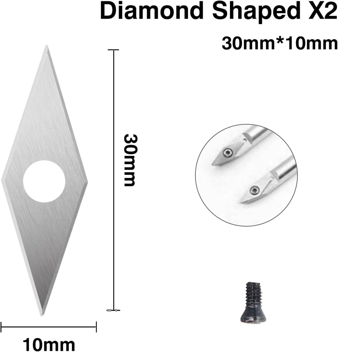 Hartmetall Wendeschneidplatten Set für Drehmeissel, Yasorn 8 Stück Hartmetall Einsatzschneider für H
