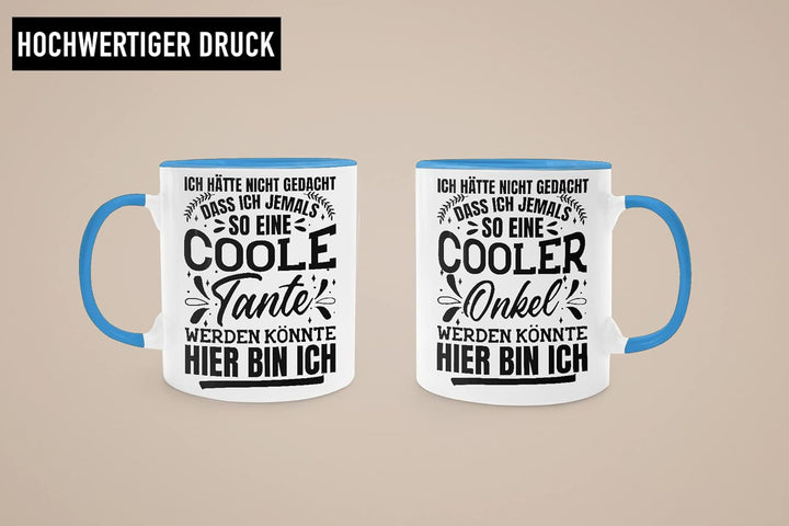 Trendation - Beste Tante und Onkel Geschenk Tasse Set Kaffeetassen Geschenke Weihnachten (Blau), Bla