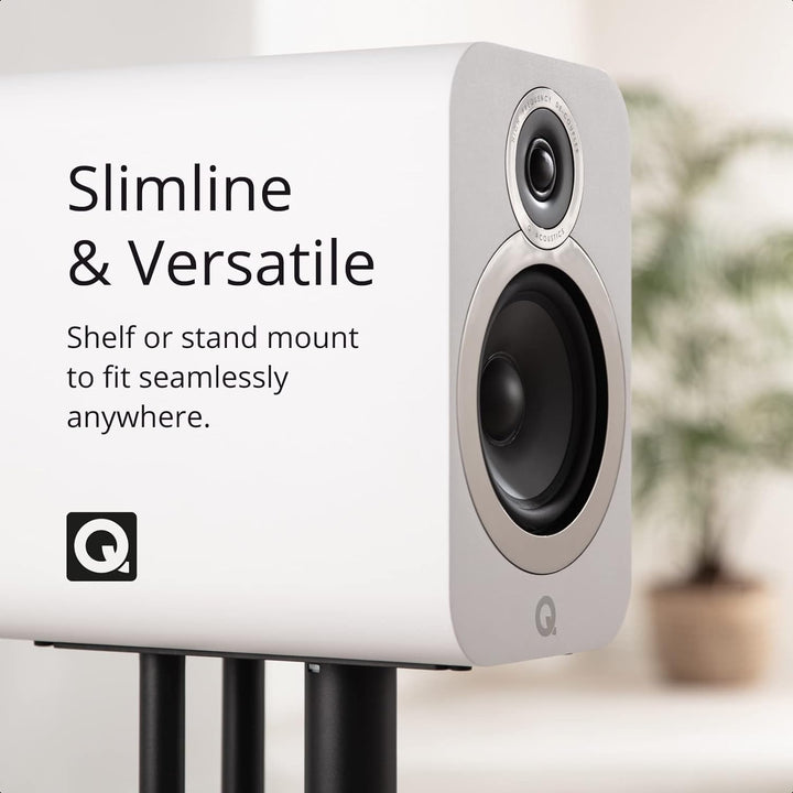 Q Acoustics 3030i Kompaktlautsprecher Paar schwarz Weiss, Weiss