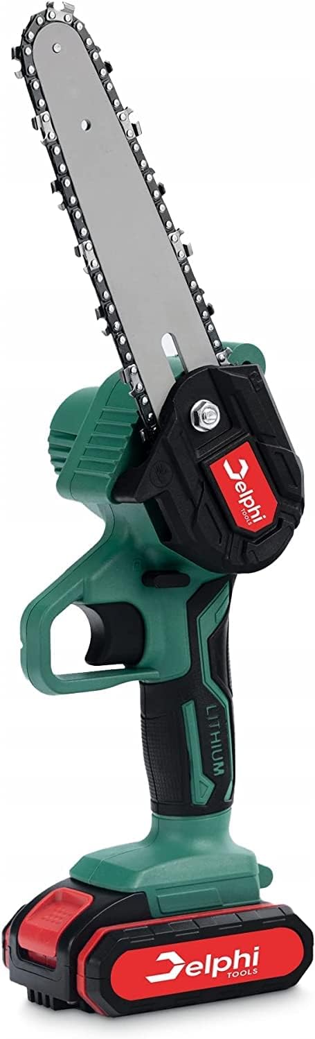 Delphi Akku-Kettensäge 6" Zoll D-04 2x 21V 1500 mAh 1000W battery bürstenlose Kreissäge mini kettens