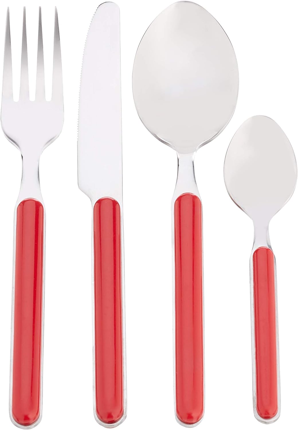 BRUNNER Delice Campingbesteck-Set, 16 Stück, Rot, Rot