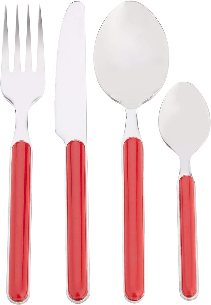 BRUNNER Delice Campingbesteck-Set, 16 Stück, Rot, Rot