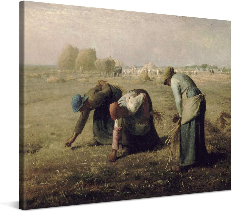 PICANOVA – Jean-François Millet – Gleaners 100x75cm – Bild auf Leinwand – Premium Kunstdruck Auf 2cm