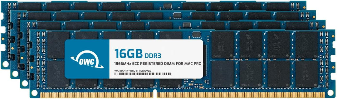 OWC - 64GB Memory Upgrade Kit - 4 x 16GB PC14900 DDR3 ECC-R 1866MHz DIMMs für Mac Pro Late 2013 Mode