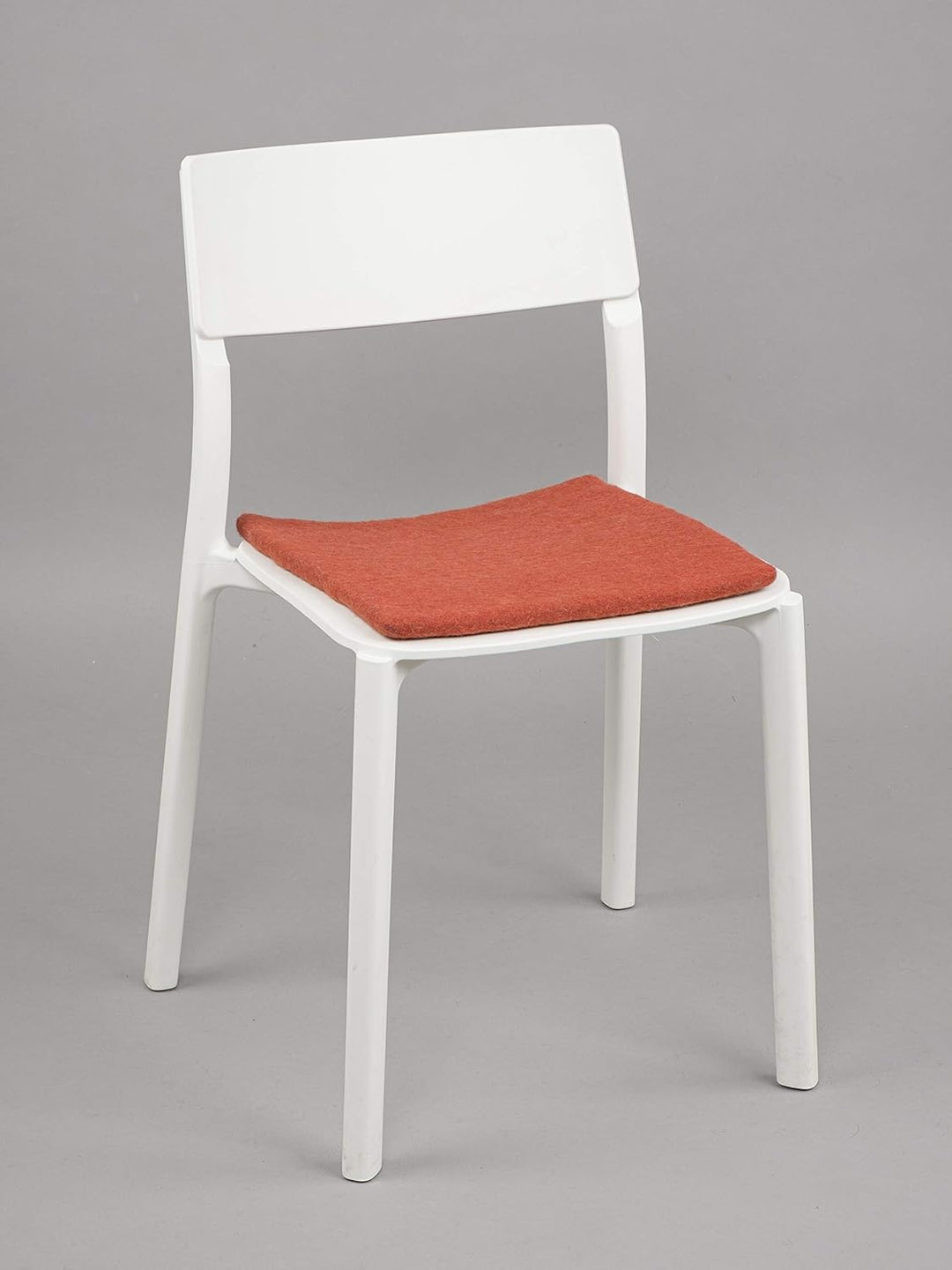 myfelt Flache Filz Sitzauflage, Filz Stuhlauflage - Lora - quadratisch, 36x36 cm, Rostrot, Rostrot