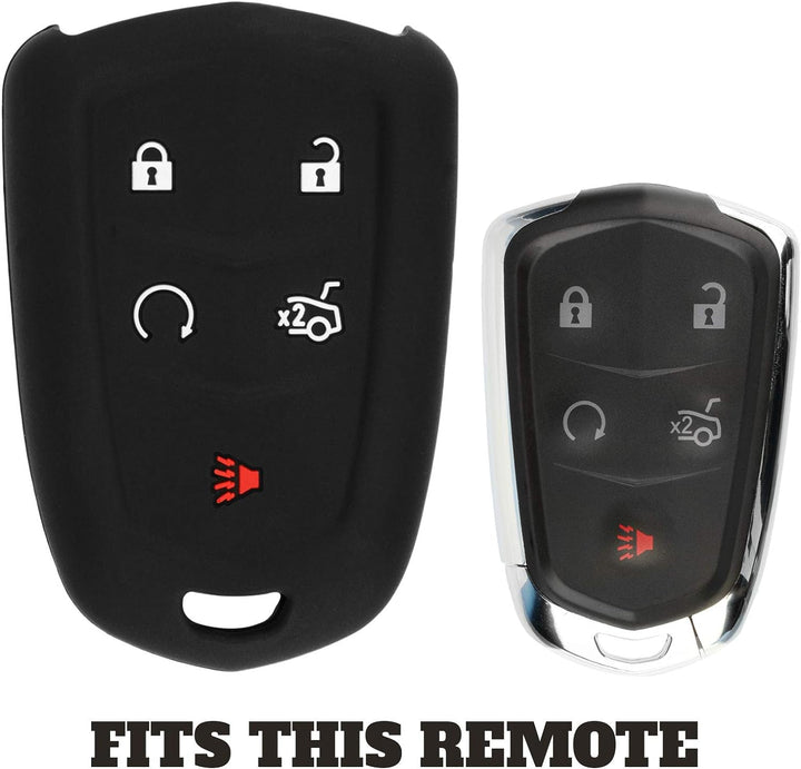 KeyGuardz Schlüsselloser Auto-Smart-Schlüsselanhänger, Aussenhülle aus weichem Gummi für Cadillac AT