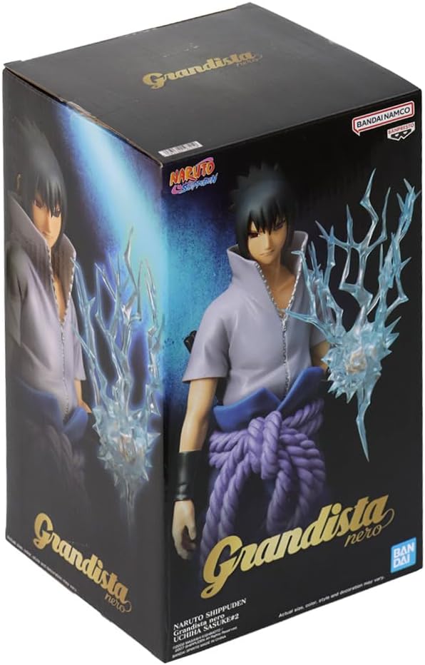 Banpresto Naruto Shippuden - Uchiha Sasuke - Figurine Grandista Nero 28cm
