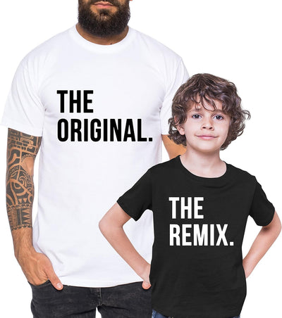 Original Remix - Partner - T-Shirt Papa Vater Sohn Kind Baby Strampler Body Partnerlook