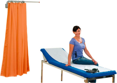 Sport-Tec Teleskopsichtschutz 120 cm mit Vorhang 175 cm Orange, Orange