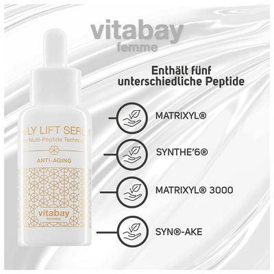 Vitabay Daily Lift Serum 50 ml • Mit Multi-Peptid Technologie für starken Lifting- und Anti-Aging Ef