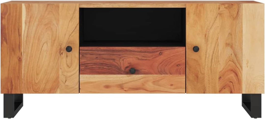 Tidyard TV Schrank Lowboard Fernsehschrank TV Tisch Beistellschrank HiFi-Schrank Massivholz Akazie &