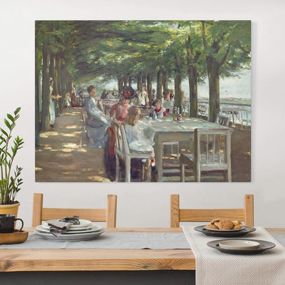 Bilderwelten Leinwandbild Max Liebermann Terrasse des Restaurants Jacob Querformat 90 x 120 cm 90cm