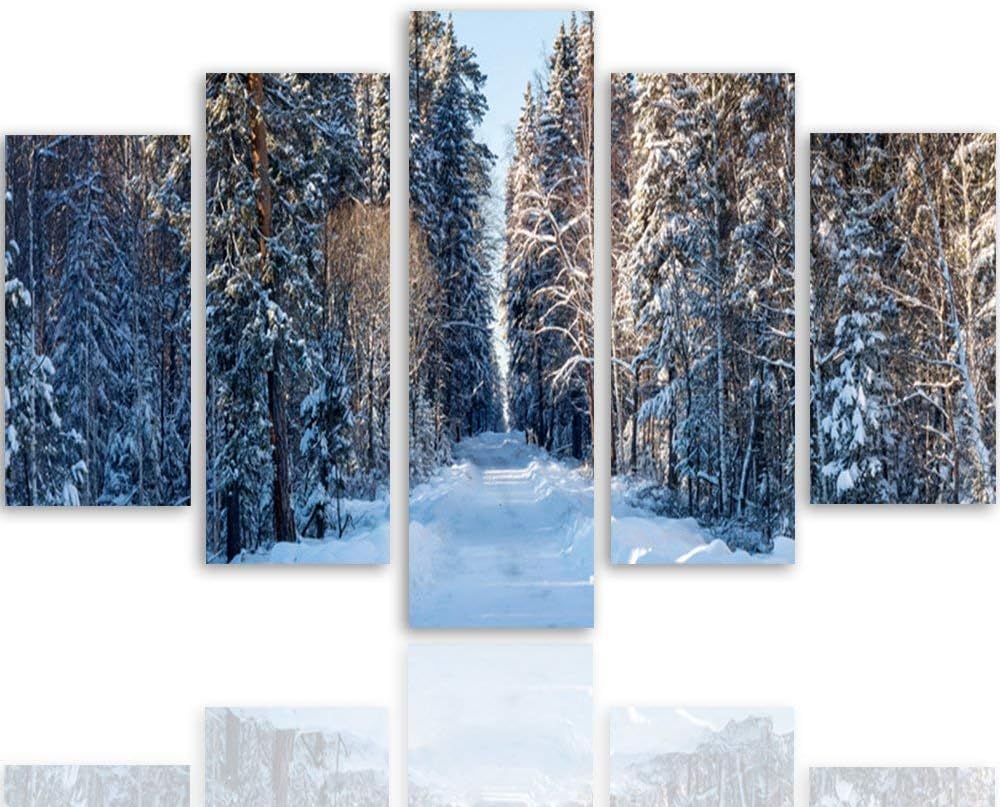 Feeby. Leinwandbild - 5 Teile - Bilder, Wand Bild, Wandbilder, Kunstdruck XXL, 5-Teilig, Typ A, 200x