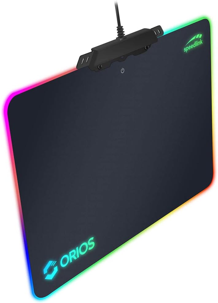 Speedlink ORIOS RGB Gaming Mousepad professionelles Gaming-Mauspad mit RGB-Beleuchtung - schwarz