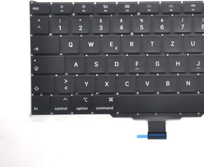 Padarsey Ersatz Hintergrundbeleuchtung Deutsch QWERTZ Tastatur Kompatibel mit MacBook Air 13" Retina