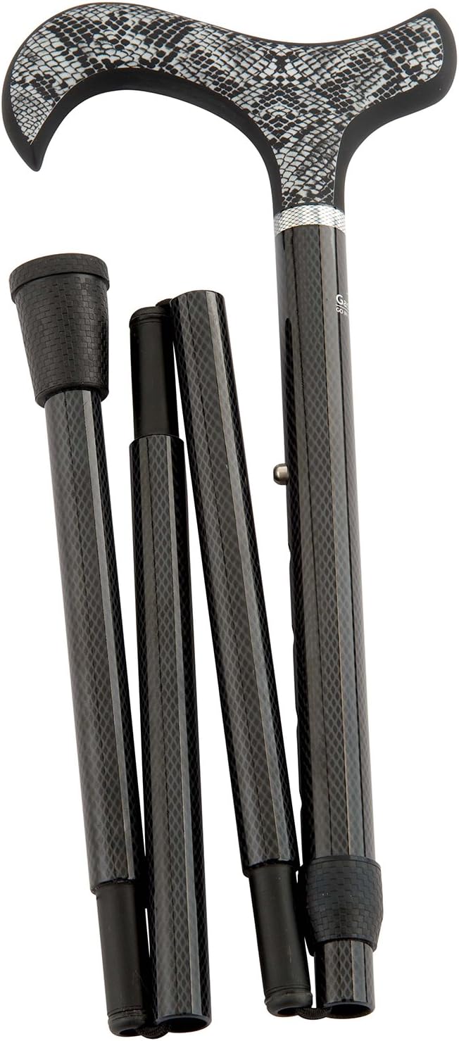 Designer Gehstock Schlank-Faltstock Carbon EXOTIK