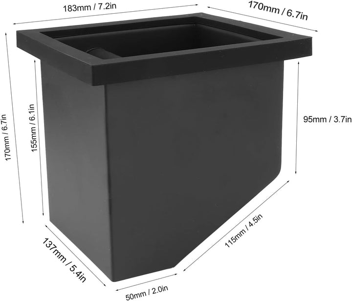 Topiky Kaffee-Klopf-Schlackeneimer, Espresso-Klopfbox Schwarz, Eingebetteter bodenloser Kaffee-Klopf
